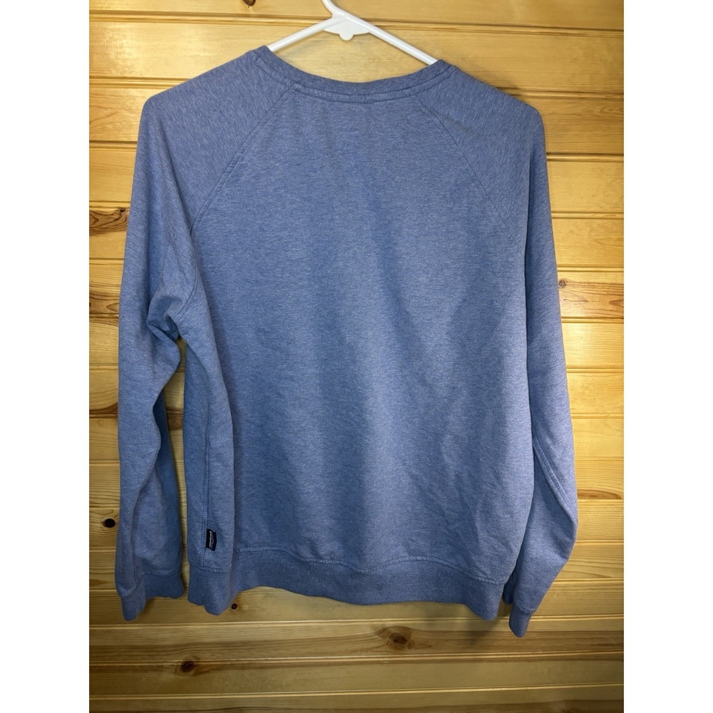 Patagonia Women's Fitz Roy Bison Pullover Crewneck Sweatshirt Size Large Blue - Picture 7 of 7